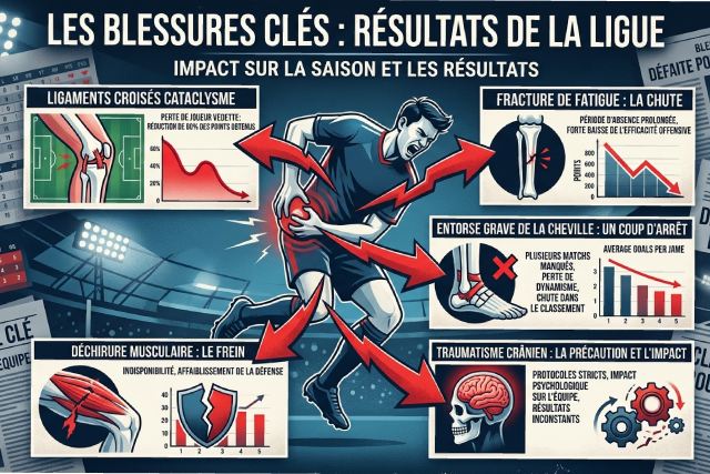 Les blessures clés et leur impact sur les résultats de la ligue